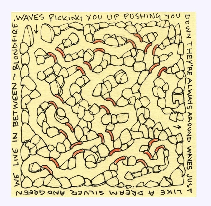 WIR LEBEN ZWISCHEN ~ BLONDFIRE. WIE EIN TRAUM SILBERNE UND GRÜNE WELLEN HEBEN DICH HOCH DRÜCKEN DICH RUNTER SIE SIND IMMER DA WELLEN EINFACH